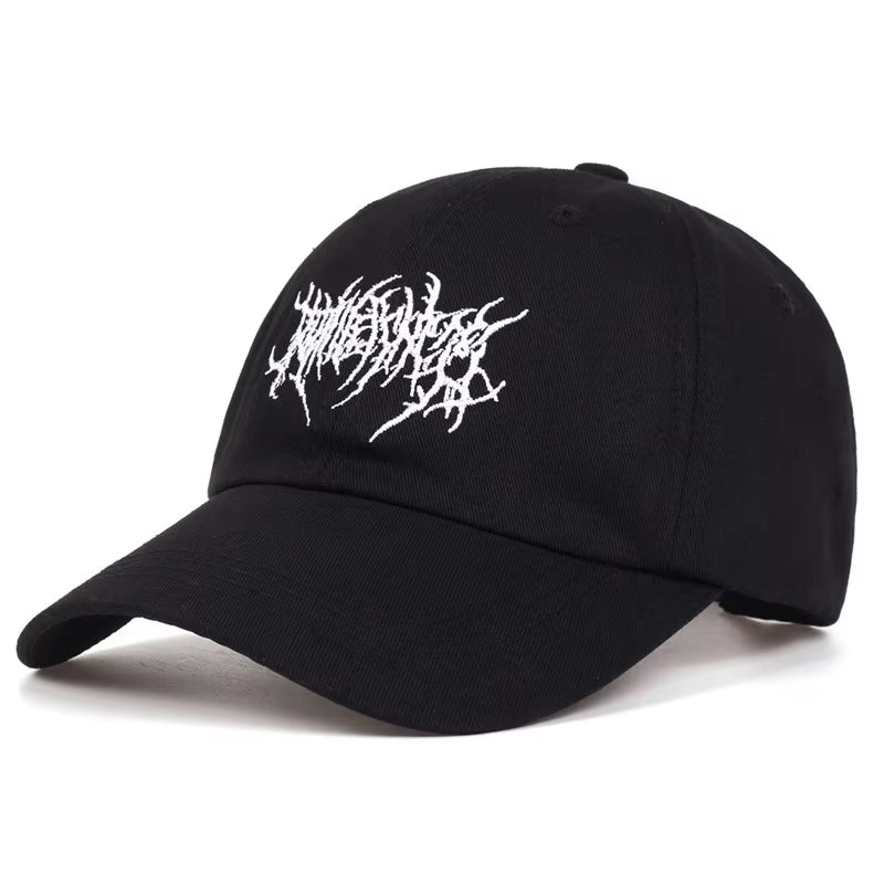 Gothic Street Punk Frauen Baseball Cap Cotton Fashion Embroidery Outdoor Sports Y2K Black Caps Men Women Soft Snapback Dad Hats