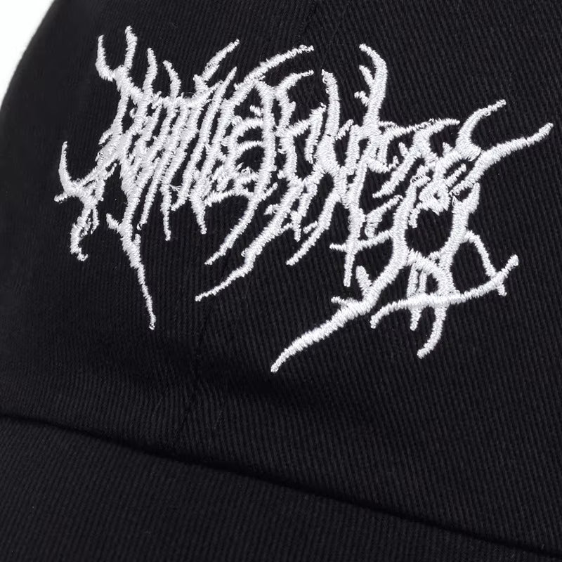 Gothic Street Punk Frauen Baseball Cap Cotton Fashion Embroidery Outdoor Sports Y2K Black Caps Men Women Soft Snapback Dad Hats