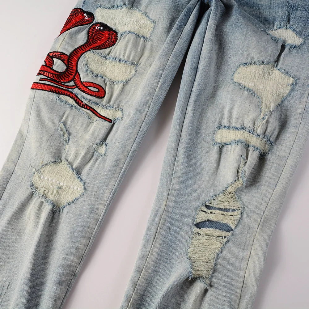 KARL Red Snake Pants